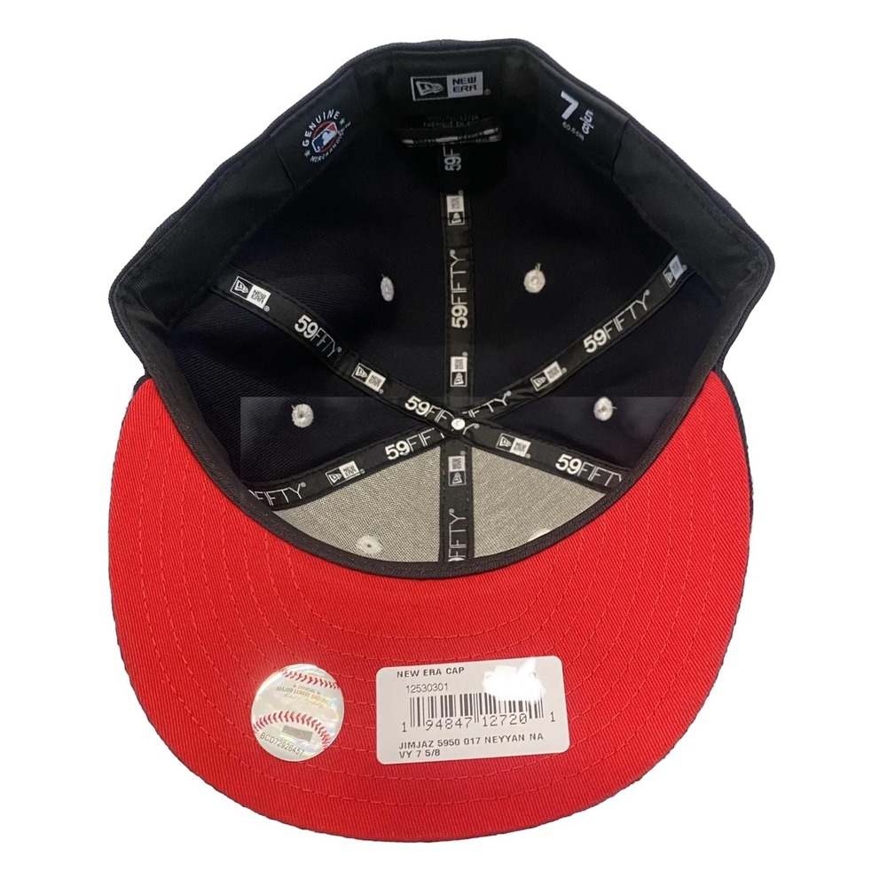 New Era New York Yankees Flag 59FIFTY Fitted Hat Cap Navy Blue Men's Size 7 5/8 - Picture 5 of 9